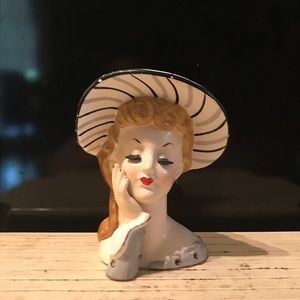 1956 Vintage Ceramic Women Vase
